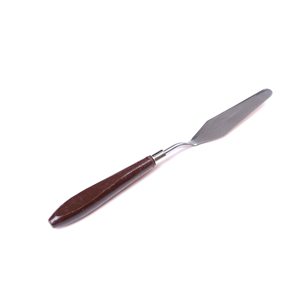 5 stk blandet palet kniv maleri rustfrit stål skraber spatel træ håndtag kunst forsyninger til kunstner lærred oliemaling
