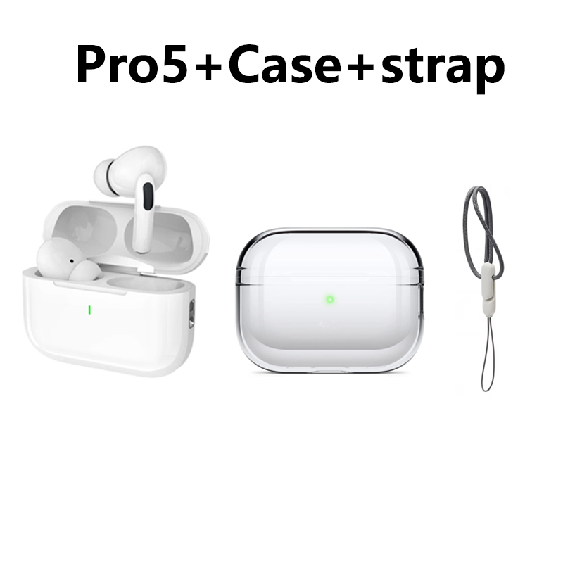 Originale pro 5 tws max trådløse bluetooth-øretelefoner med etui ørepropper støydempende headset for iphone og android-hodetelefoner: Grønn
