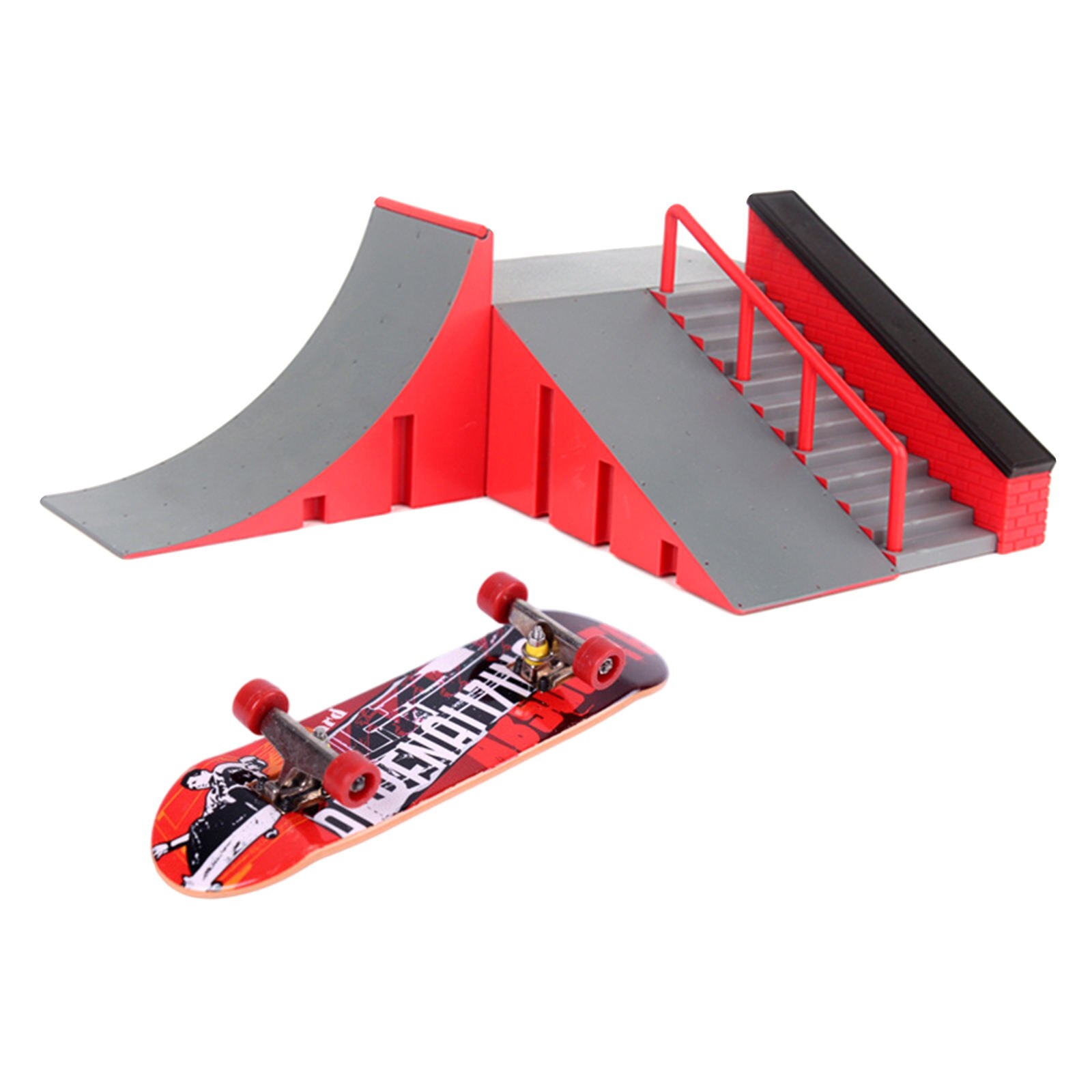 Finger Skateboard Spielzeug Griffbretter Rampe Spielzeug Mini Rolle Bereich Neuheit Skateboard Rampe Bausatz für Ausbildung Finger Koordination