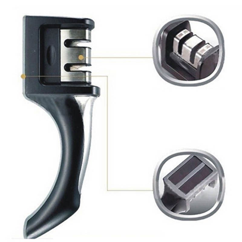 1 ud. Afilador de cuchillos de Cocina 3 agujeros piedras de afilar cuchillos herramientas pelucas de encaje frontal taidea Piedra afiladora