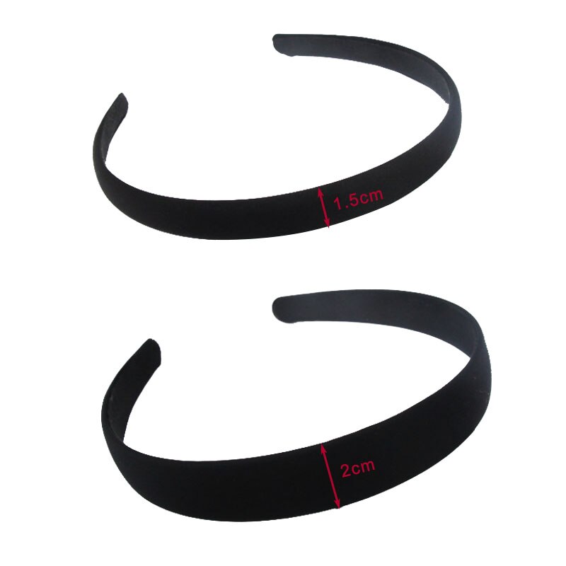 4 stk sorte enkle brede hårbånd 1.5 2 2.5 3 4cm gør-det-selv smykker scrunchie materiale stof pandebånd halvfærdigt hårtilbehør