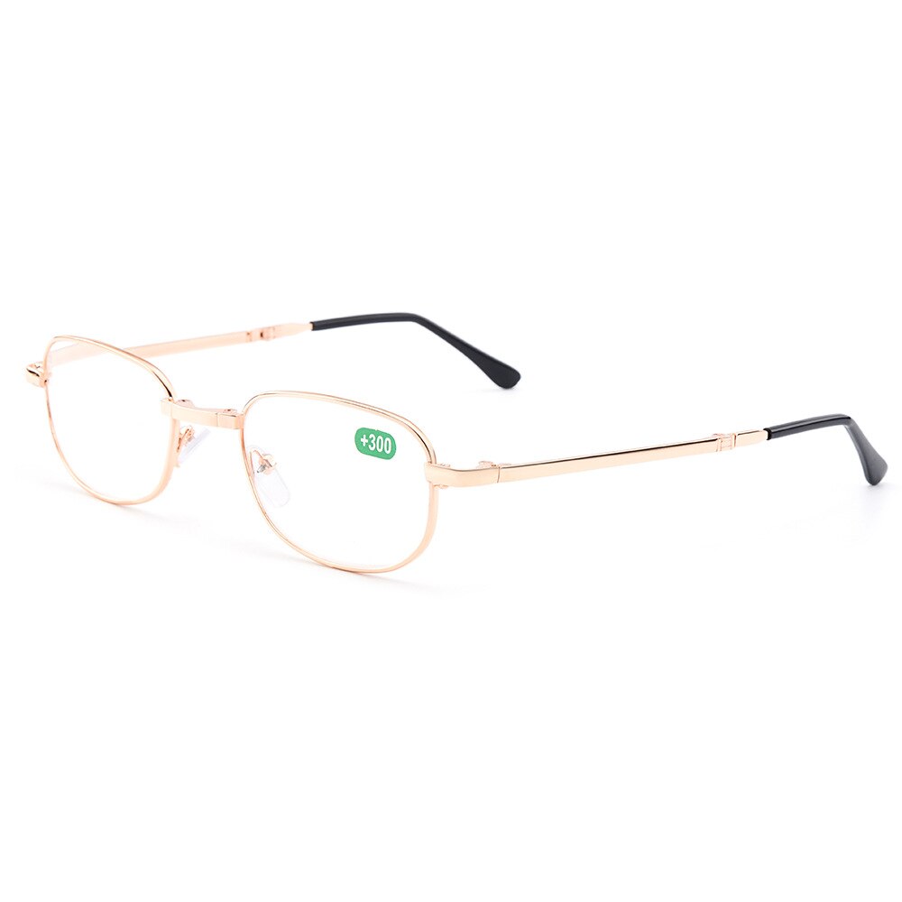 SUMONDY Draagbare Vouwen Leesbril Mannen Vrouwen Anti Vermoeidheid Opvouwbare Presbyope Brillen Aluminium Frame Vergrootglas UR03
