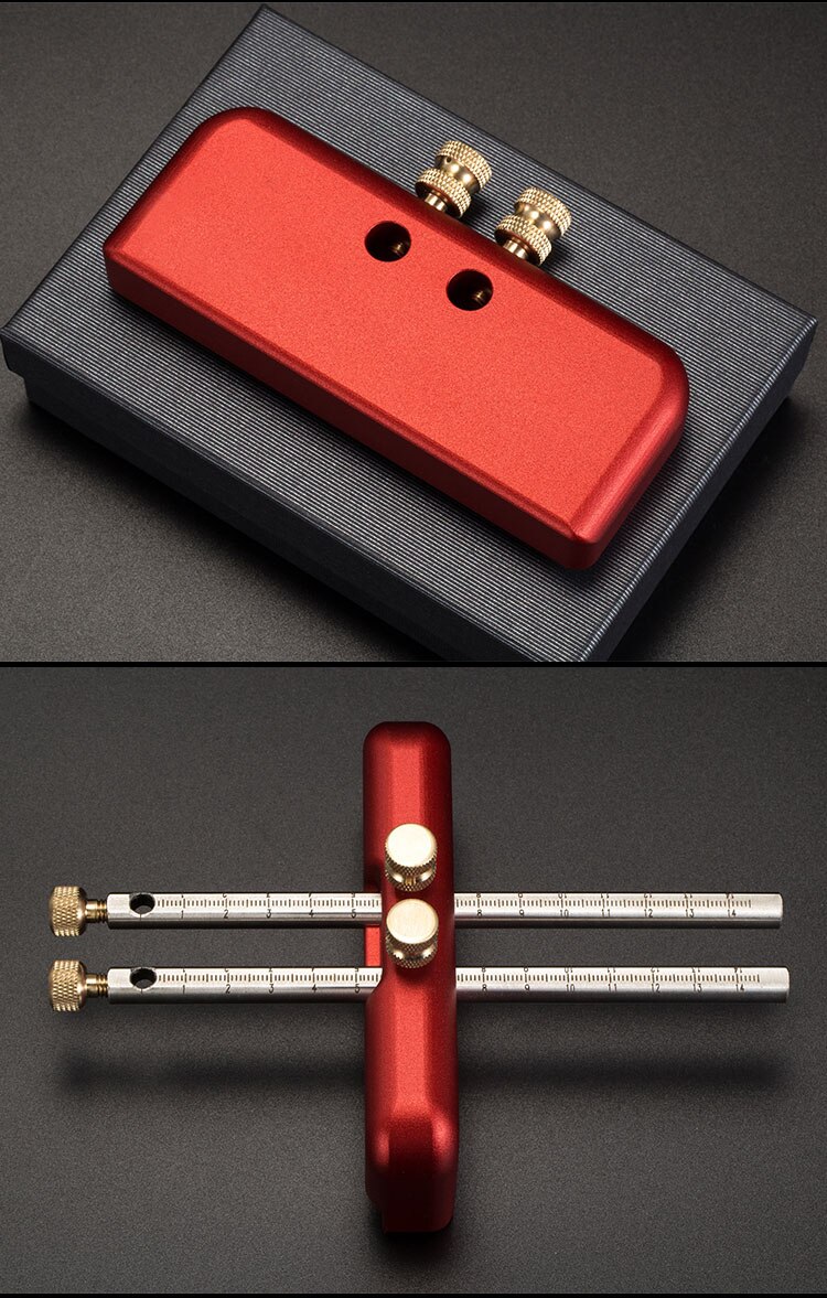 0-140mm Aluminum Alloy Dual Needles Marking Gauge Double Needles Marking Gauge Double Scriber Marking gage