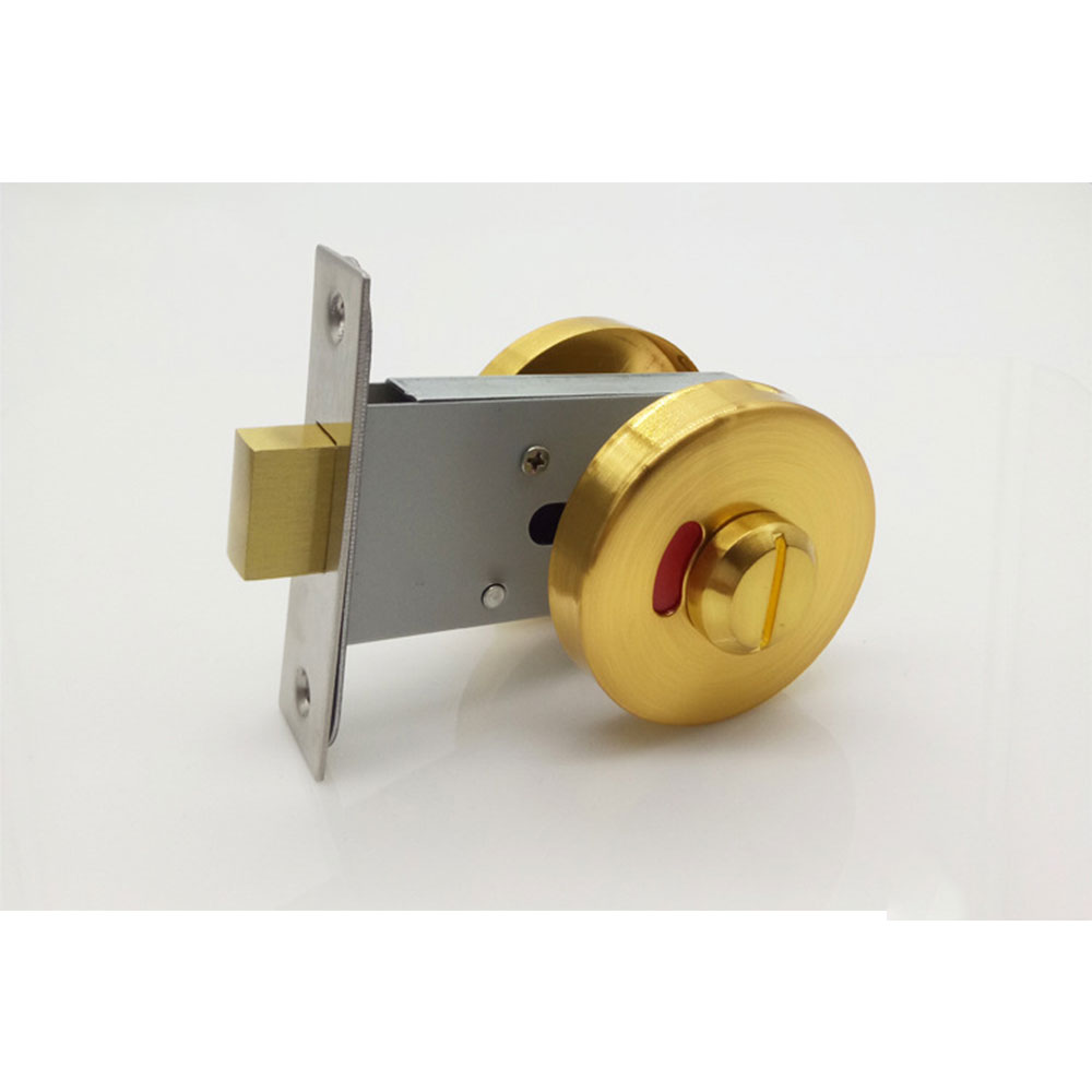 Round Bathroom Indicator Thumb Turn Stainless Steel Deadbolt Lock Bolt Toilet WC Latch Vacant Engaged Door Lock Set