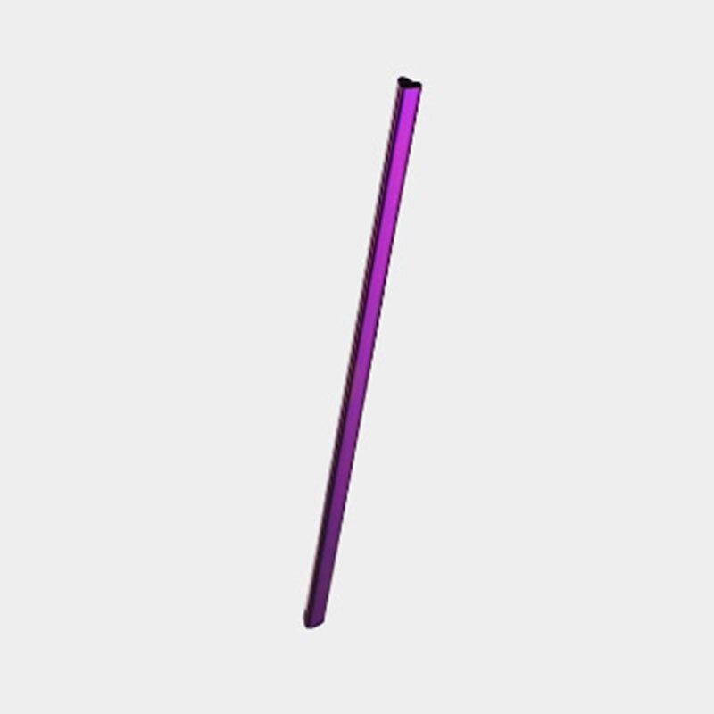 1pcs Drinking Straw Heart-shaped Straw Stainless Steel Reusable Straws Bar Boba Bubble Tea Milkshake Straight Straws Tubes: Purple