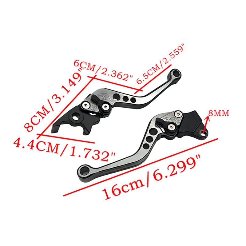 2 uds. De manija de freno de motocicleta, manija de palanca de freno de embrague de aleación CNC para motocicleta, ajuste de para modificación de motocicleta