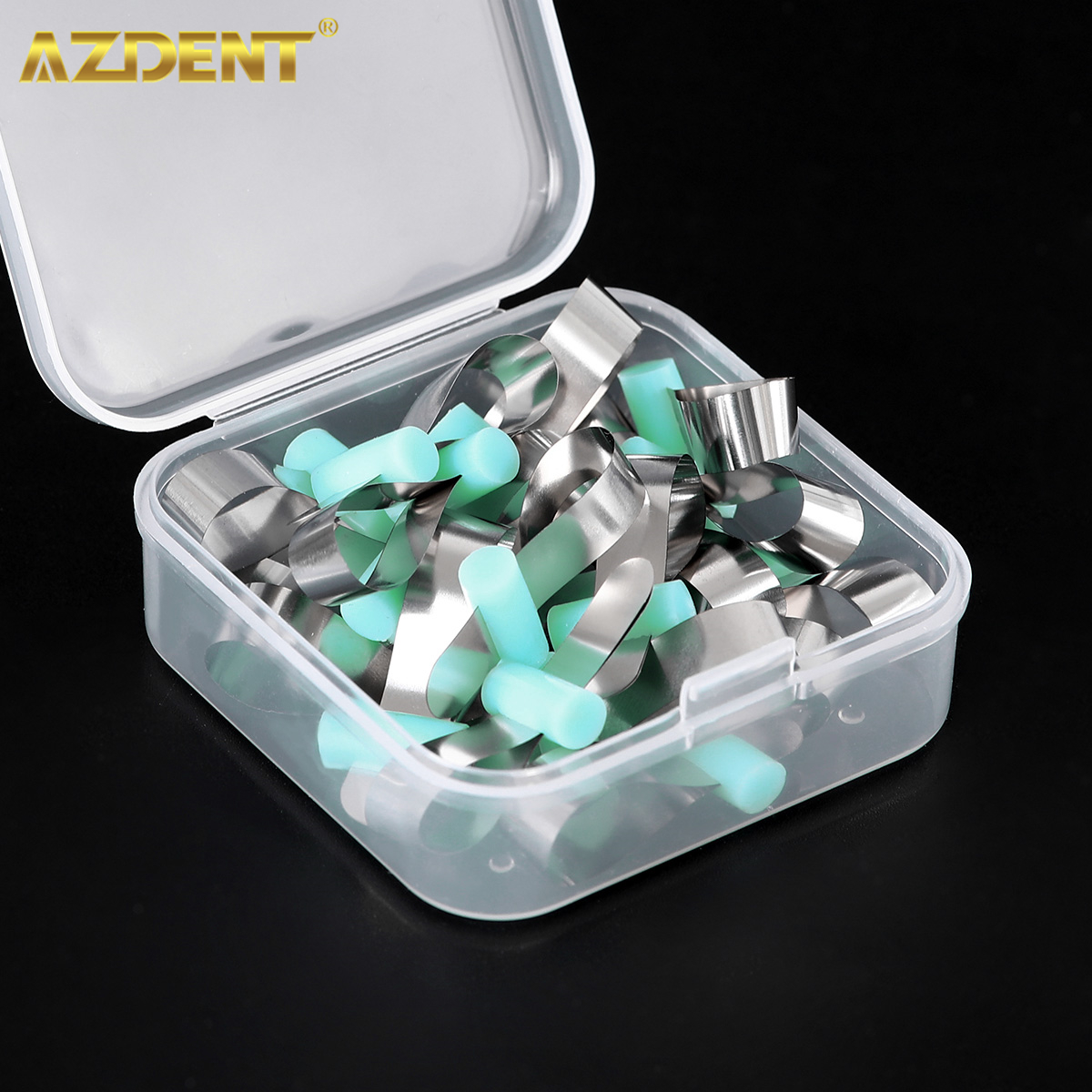 AZDENT-Hoja de formación Dental, Material de matriz de dentista de Matrice de poliéster contorneado Seccional de ortodoncia para dientes frontales