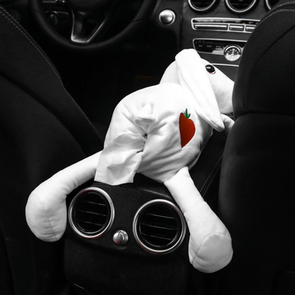 Universal Car Zipper Backseat Tissue Box Cartoon Cute Animal Tissue Box Car Interior Products