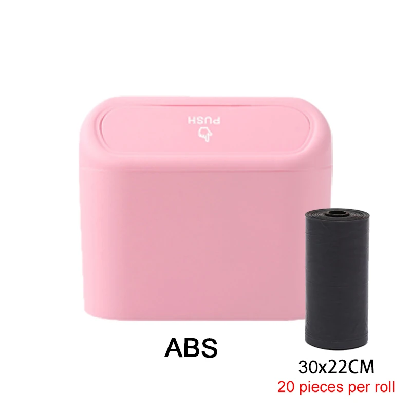 Opknoping Auto Prullenbak Met Deksel Mini Lade Vuilnisbak Vuilnisbak Prullenbak Auto-interieur Opbergdoos Prullenbak Push Kan Auto Accessoires: Zilver