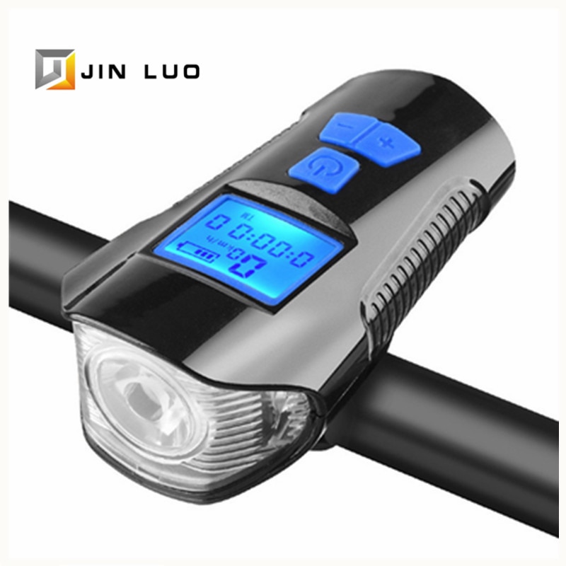 Cykel elektrisk tuta 6 lägen cykling trådbunden hastighetsmätare cykel främre styrlampa  t6 glödlampa 350 lumen usb li batteritillbehör