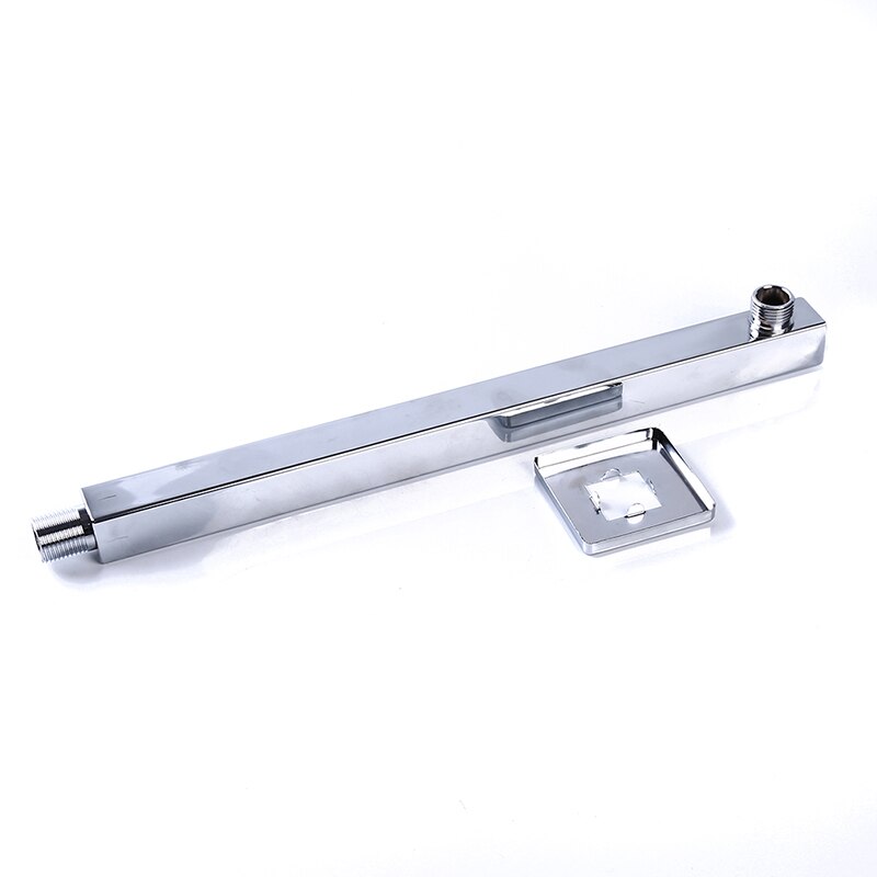 37.5cm Length Shower Arm Plastic Square Shower Head Arm Wall Mounted Extension Bathroom Tools Accessories