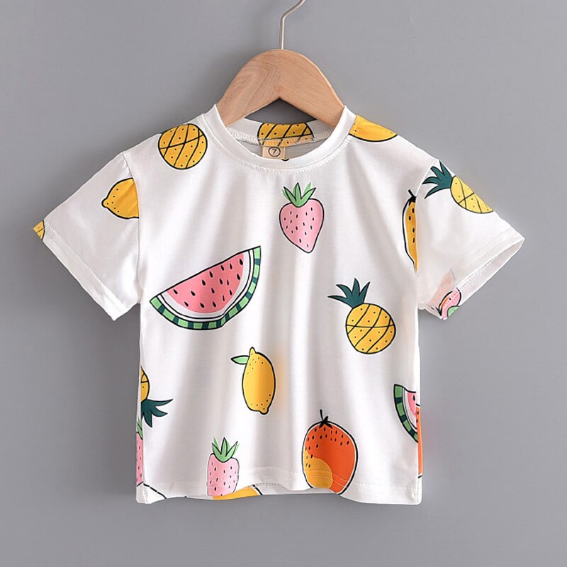 Menoea 3-7T Kinderen Met Korte Mouwen T-shirt Katoen Patroon T-shirts Jongen Kid Jongens En Meisjes Tops Shirts Kinderen Tshirt