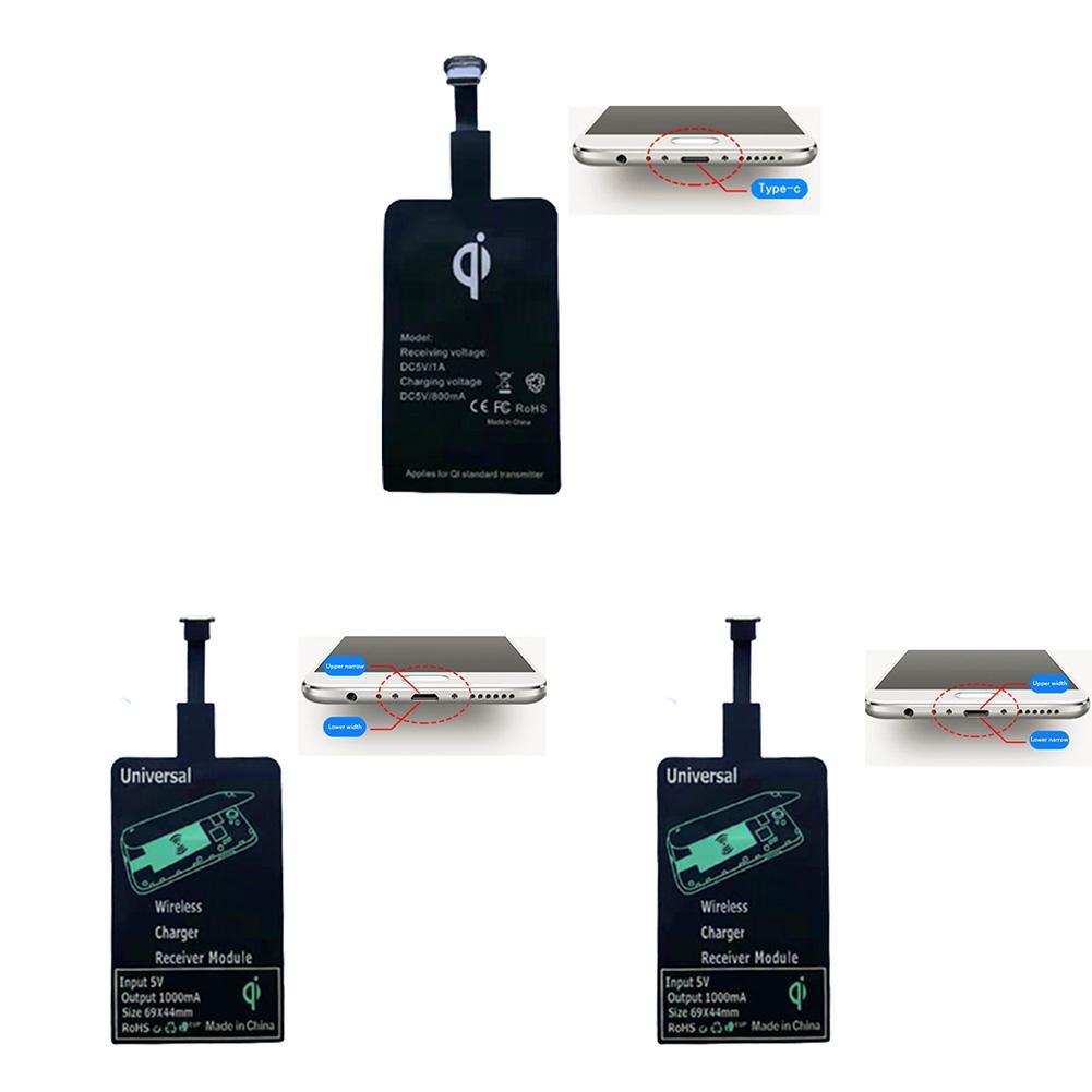 Draadloos Opladen Ontvanger Patch Voor Android Type-C Universele Micro Usb Type C Snelle Draadloze Oplader Adapter 600-8000mA
