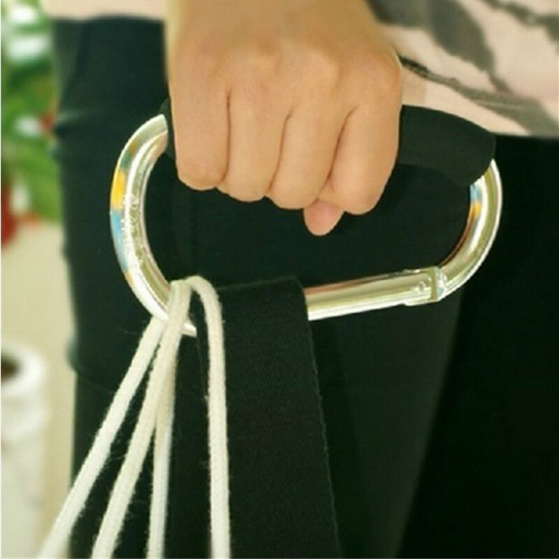 Baby Stroller Organizer Hooks Supermarket Shopping Bag Hook Clip Big Carabiner Aluminum Alloy Hook Stroller Accessories