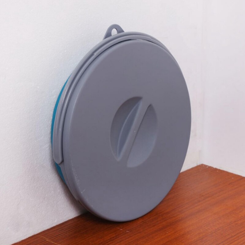 5L Silicone pliant seau Portable Camping pêche pliable bassin lavage de voiture seau salle de bains cuisine eau conteneur 25.5x21cm