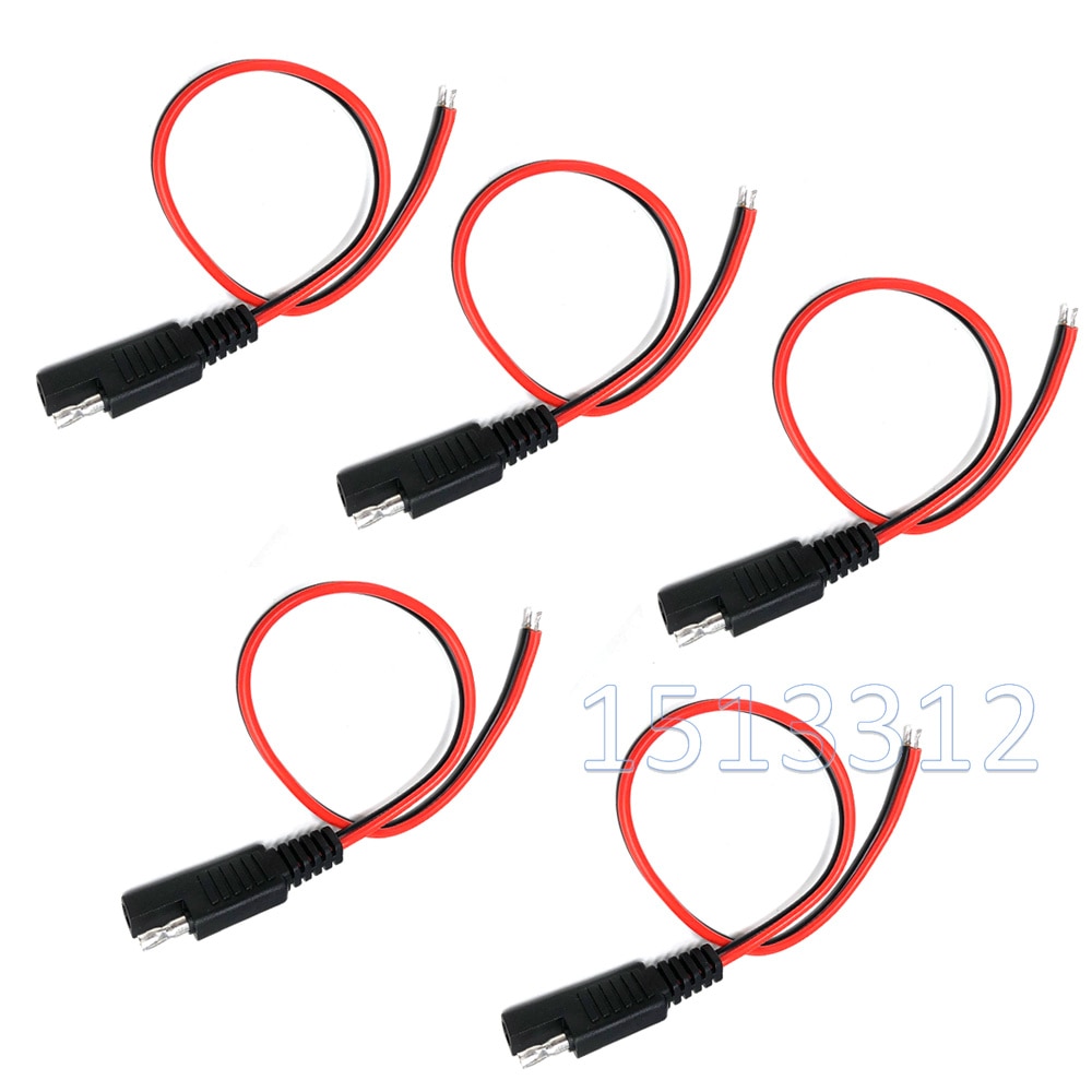 Cable de extensión automotriz SAE Power, Conector de batería Solar de 18AWG, 300mm, Cable SAE para batería Solar, batería de coche, 5 uds.