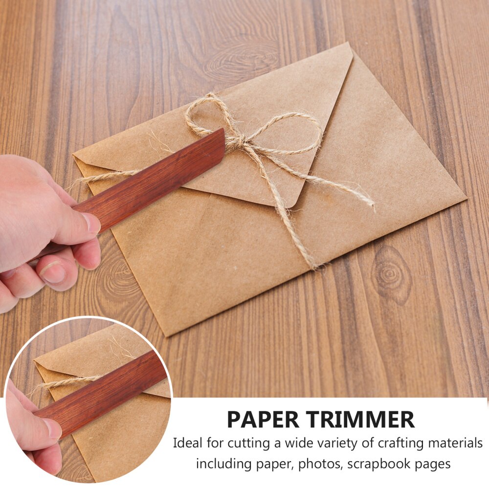 1Pc Wood Envelope Opener Paper Cutter Letter Opener Portable Box Opener