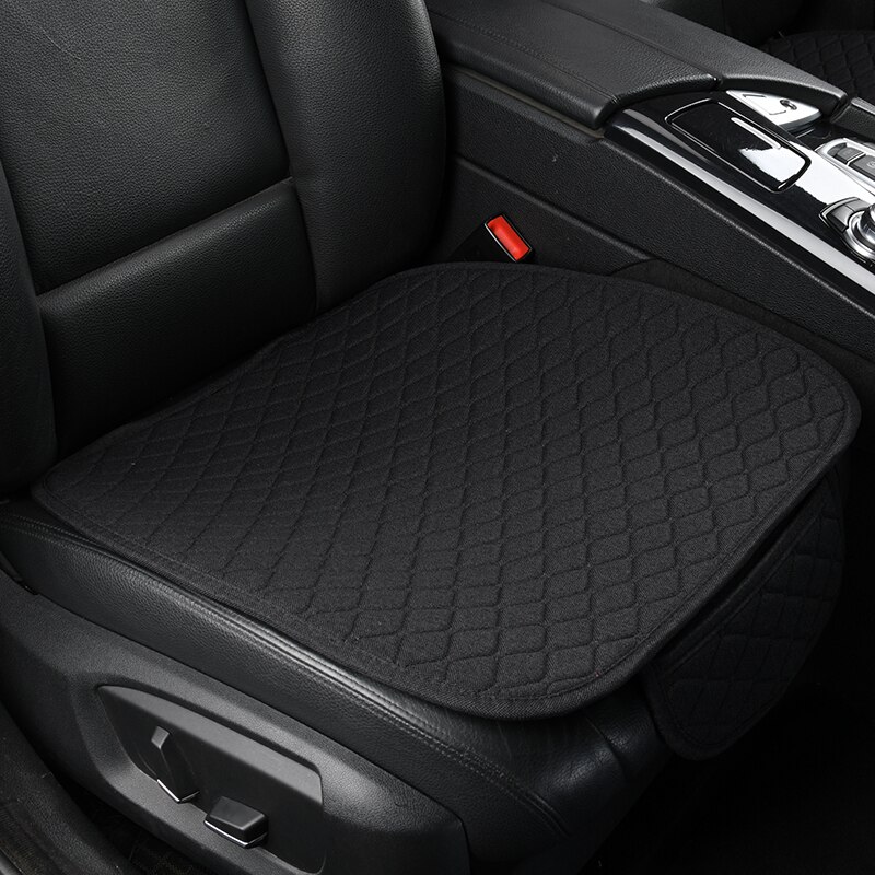 Linen Car Seat Cover Comfortable Front Auto Seat Cushion Non-slip Breathable Protector Mat Pad Four Season Interior Accessories