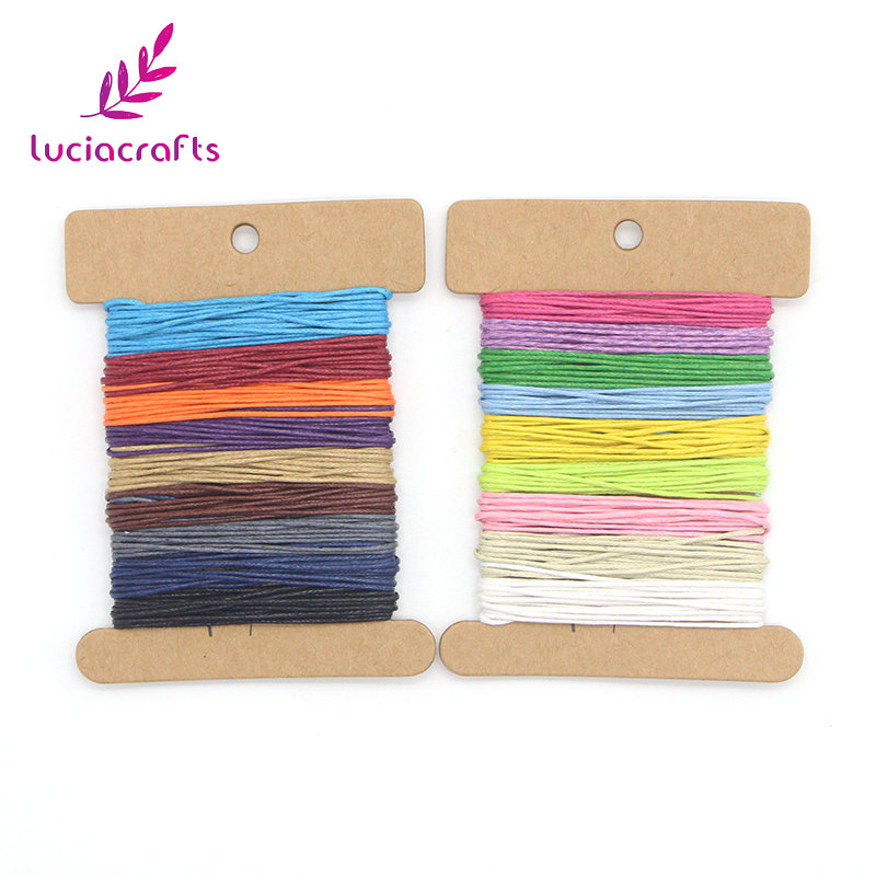 Lucia crafts 1mm draads koorden shamballa touw gewaxt katoenen touw kettingkoord diy handgemaakte montagematerialen  w0701