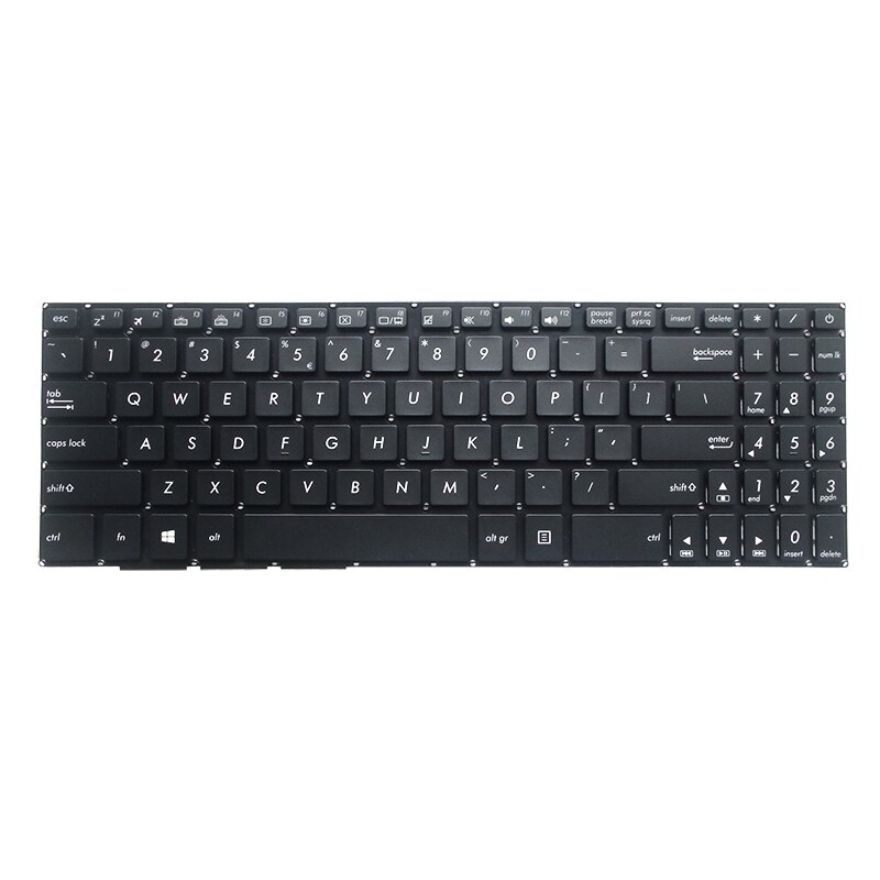 Clavier rétro-éclairé américain pour ordinateur portable, version anglaise, pour ASUS N580, N580G, V, VD, NX580V, VD, M580, YX570U, ZD, FX570, F570U