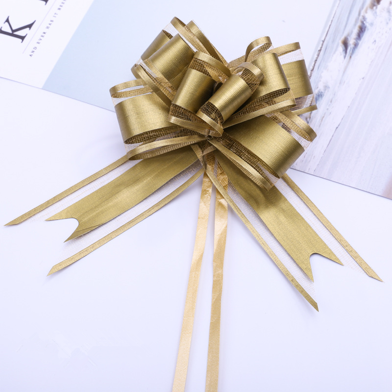 10/20 Pcs Sneeuw Garen Pull Boog Lint Grote Auto Boog Voor Auto Verjaardag Kerstcadeaus Decoratie Lint bruiloft Pull Bloem: M / Dark Gray