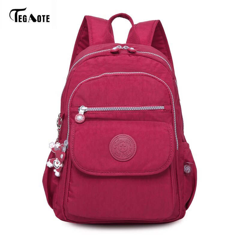 TEGAOTE Small Backpack for Teenage Girl School Backpacks Women Luxury Bolsa Casual Nylon Waterproof Bagpack Mochila: 2