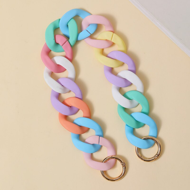 Correa de cadena de bolso de mujer versátil, cadena ancha colorida, accesorios de bolso de