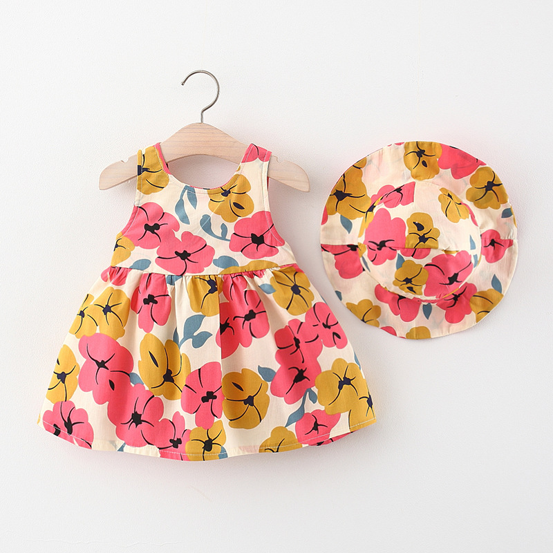 Vestido de princesa estampado para niñas, ropa informal para niños de 1 a 4 años, verano 2022