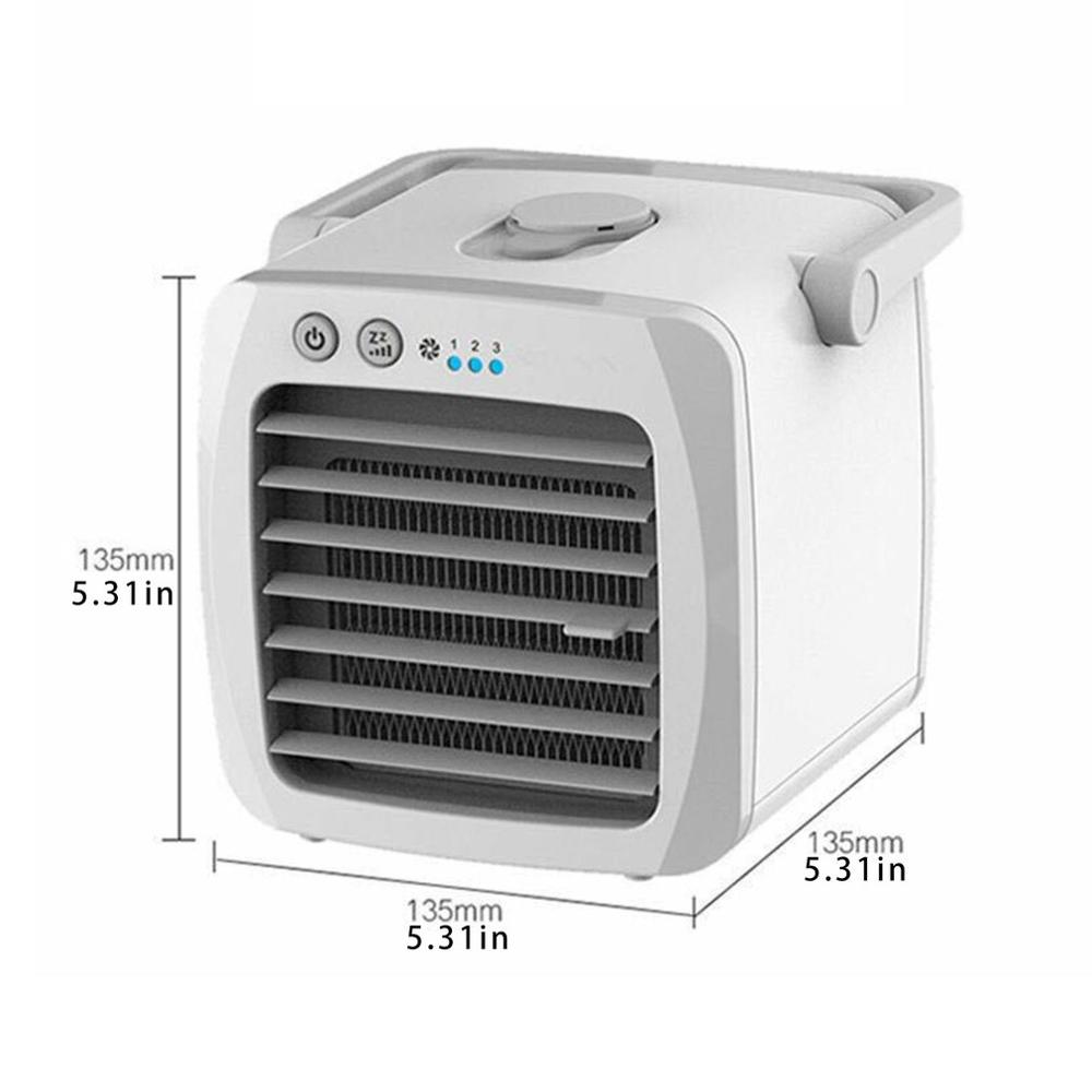 Mini Airco Luchtkoeler Persoonlijke Ruimte Luchtkoeling Usb Oplaadbare Airconditioning Light Desk Fan Luchtkoeler Artic Air