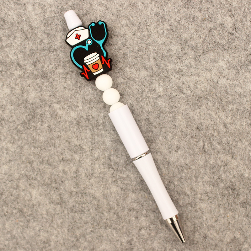 Dessin animé bricolage stylo à bille école hôpital étudiant infirmière stylo à bille: Brun moka
