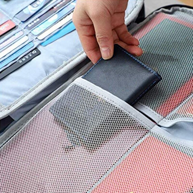 Important File Pocket Holder,Document Organizer Box,Oxford Waterproof Document Storage Bag with Safe Code Lock