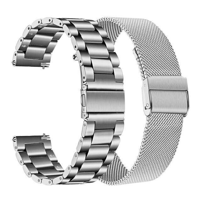 Milanese pulseira de metal para amazfit gts bip s gtr 42mm banda inteligente pulseira de aço inoxidável para huawei relógio gt 2 42mm pulseira: 天空蓝