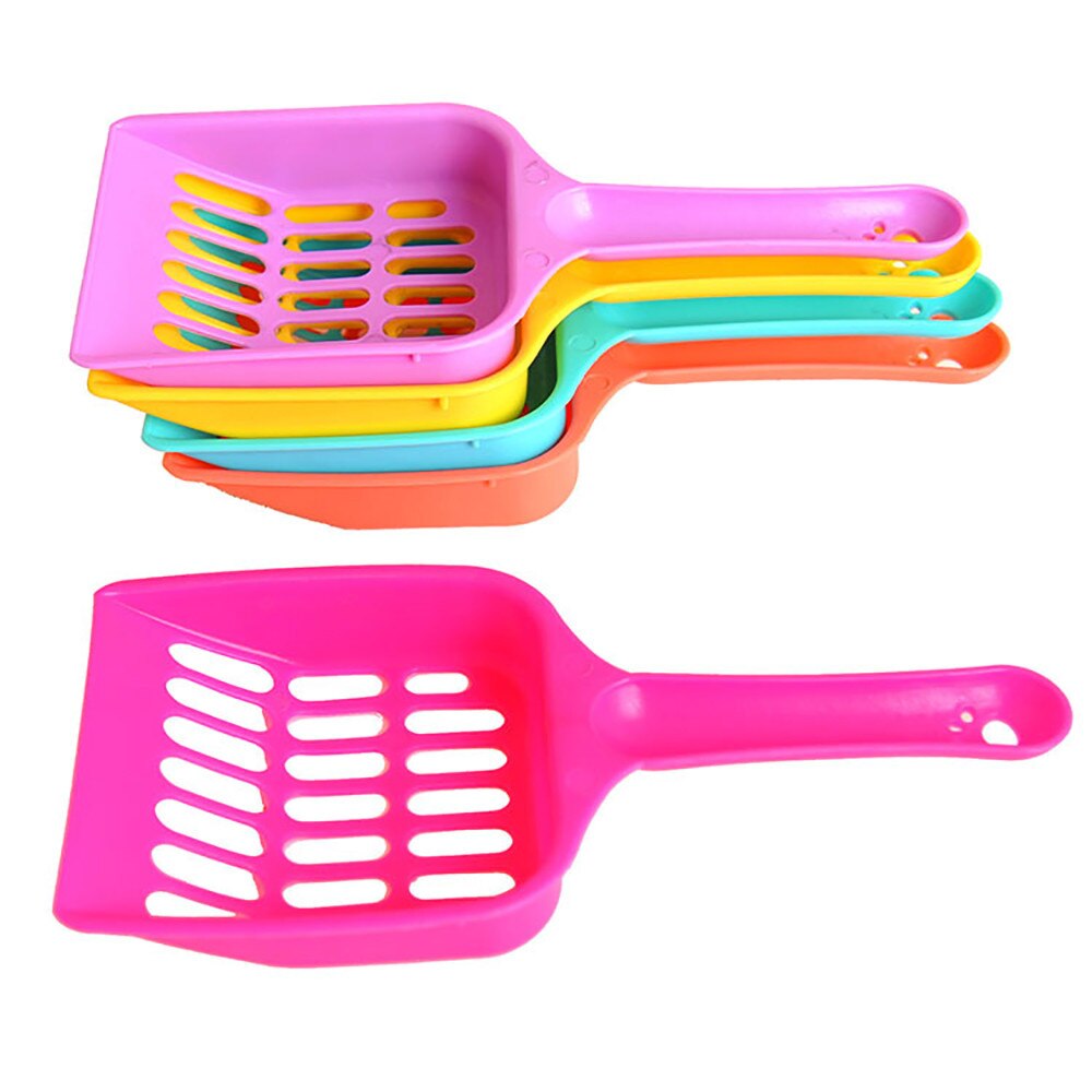 Macaron Kleur Kat Schop Plastic Scoop Ziften Kat Zand Schoonmaak Tool voor Wc Huisdier Kattenbakvulling Schop