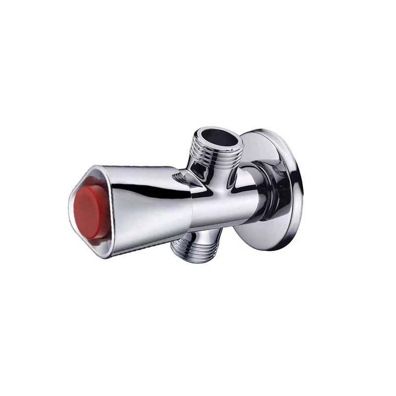 Bathroom Angle Valve Anti-explosion Thicken Toilet Triangular Valve Copper Push Button Switch Valve Wall Mounted for Toilet Sink: A4