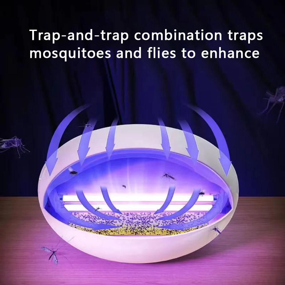 Elektrisk myggdödare lampa 4w uppladdningsbar inomhus utomhus uv myggfälla insektsfångare för hem uteplats bakgård