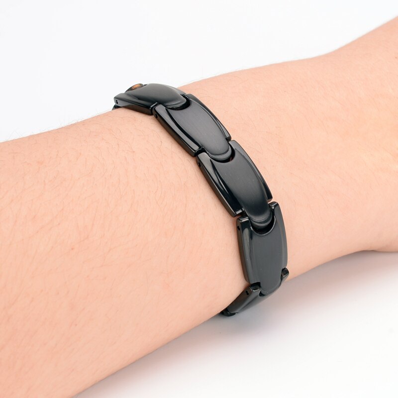 EBUTY Gesundheit 4 Elemente Armbinde Edelstahl Armreif Frauen &Ampere; Männer Armbinde Schmuck Mit Kasten Hologramm Armbänder