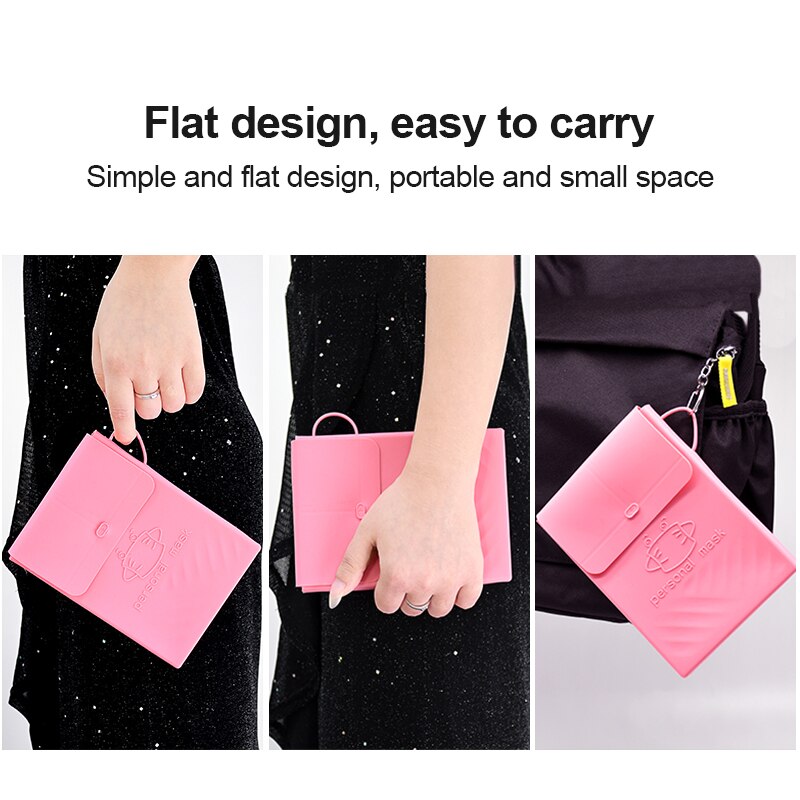 5 Colors High Baby Storage Mask Storage Bag Compact Portable Dustproof Cartoon Series Can Reused