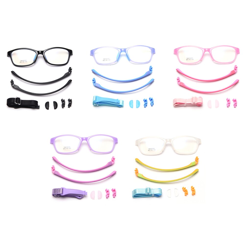 Peekaboo square optical glasses frame kids silicone girls boy child glasses for baby accessories purple blue double color