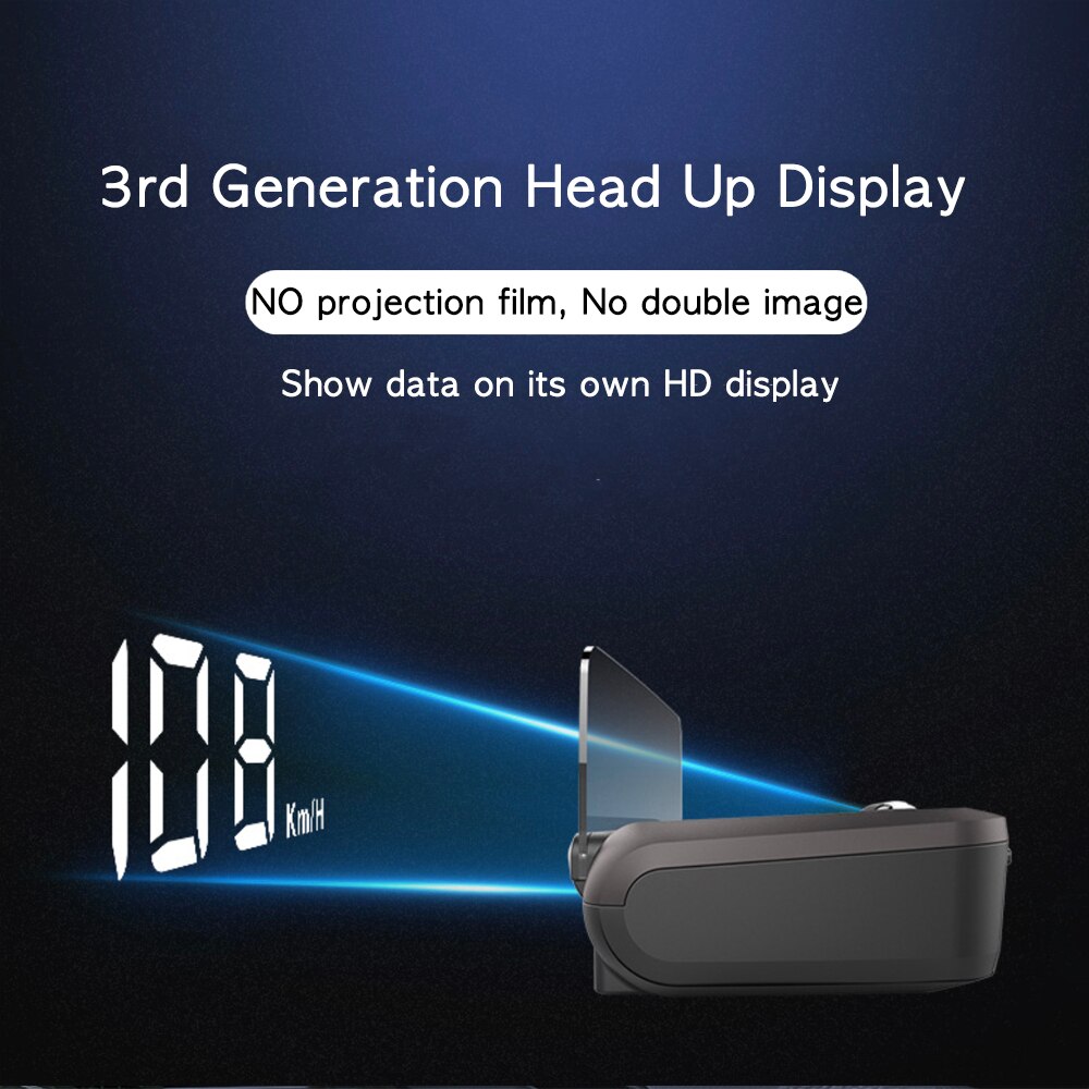 Vjoycar V81 Head-up display GPS HUD Mirror Car Speed Projector Speedometer KMH KPM Compatible Cars Truck Vehicle Supplies