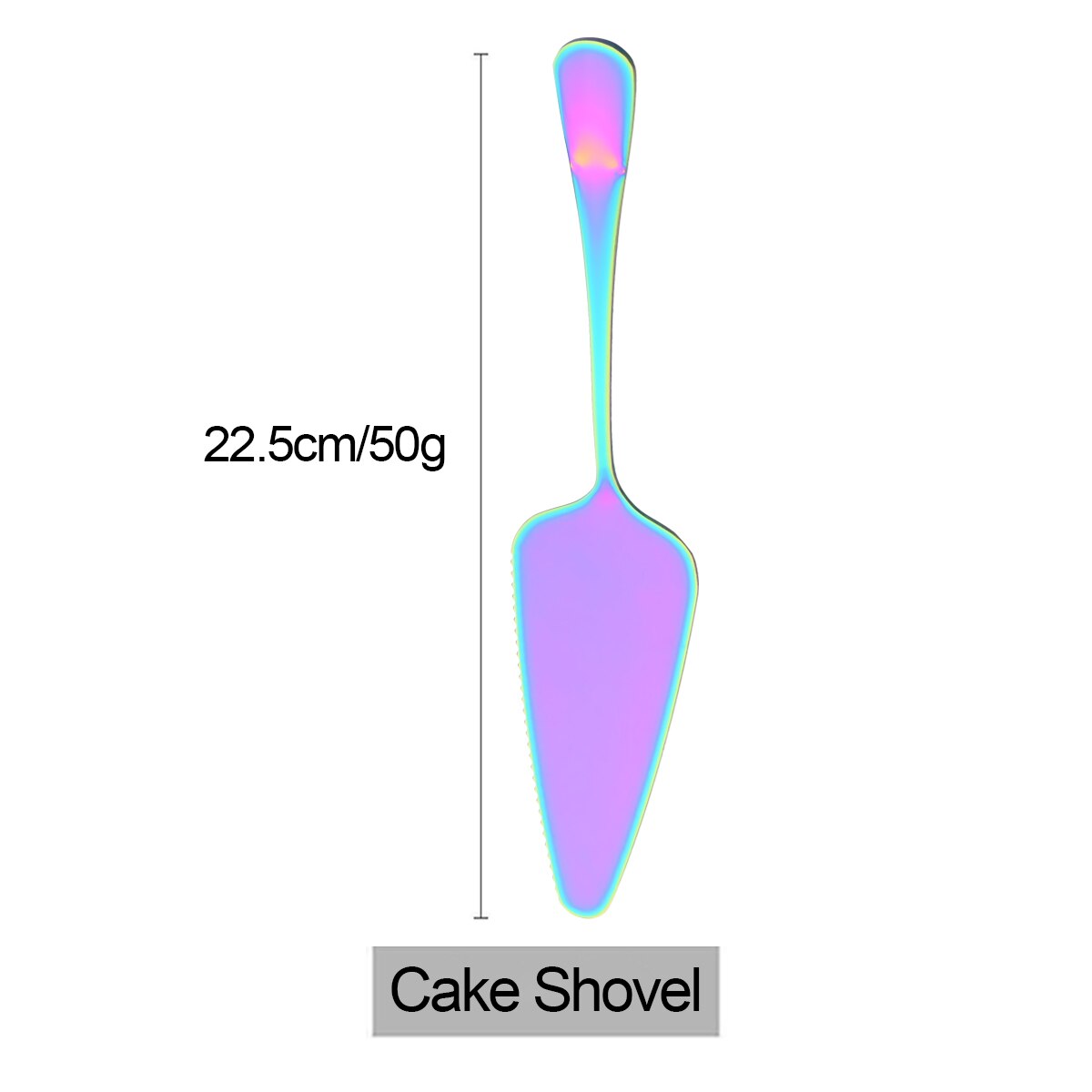 Gold Triangle Pizza Spatula Set Stainless Steel Toothed Cake Spatula Cheese Spatula Cake Spatula Baking Kitchen Accessories Tool: 2Pcs / Rainbow