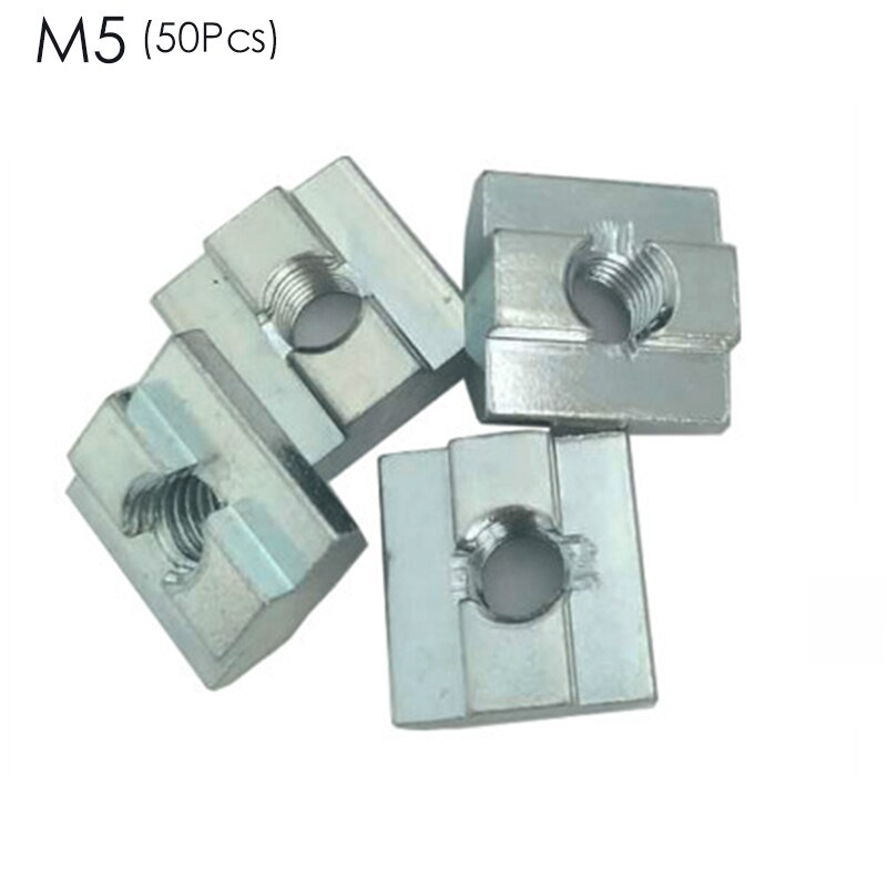 20 st 50 st/lot t glidande hammarmutterblock fyrkantsmuttrar  m5 mutter aluminiumprofilslits zinkbelagd platta aluminiumtillbehör: G307326