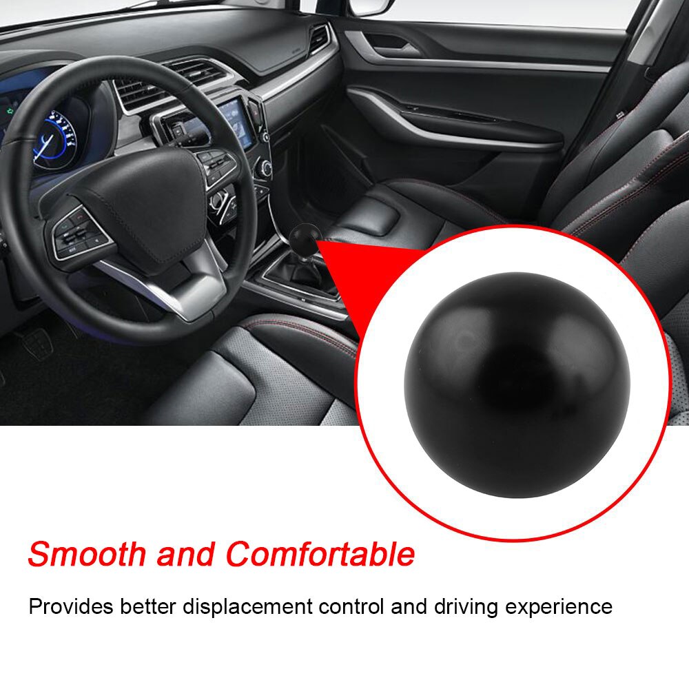 Universal Aluminum Pure Black Round Ball Nickel Shift Knob Lever Heavy Weighted Metal SK113