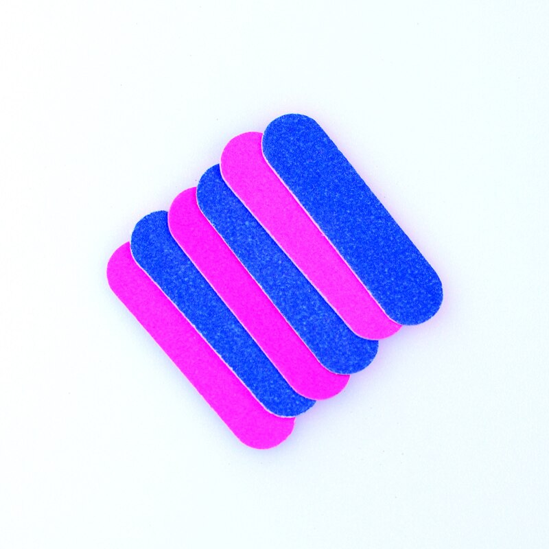 Lima de uñas 5 uds tampón de uñas papel de lija negro fuerte ángulo recto Lima 100/180 pulir lijas: 04