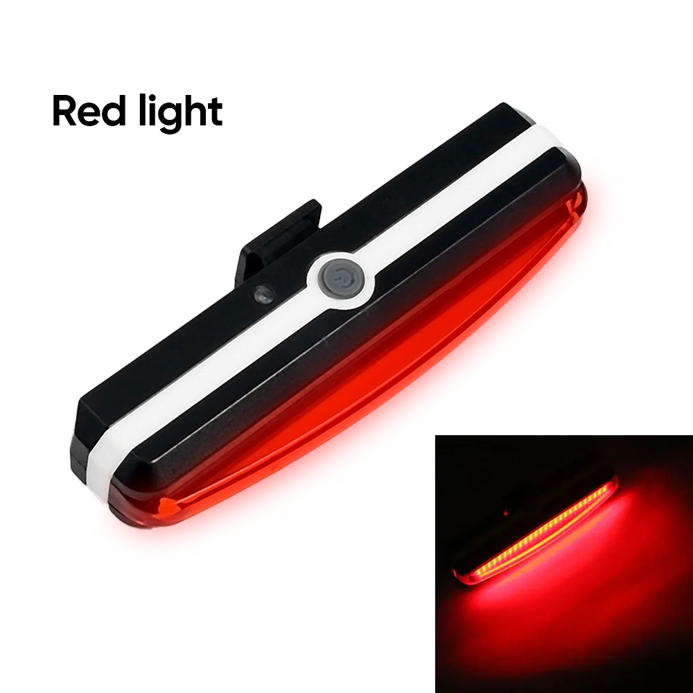 Feu arrière de vélo 6 Modes LED voyant d'avertissement de vélo lampe de poche arrière étanche sécurité vtt vélo vtt casque lumière lampe de cyclisme: WHITE