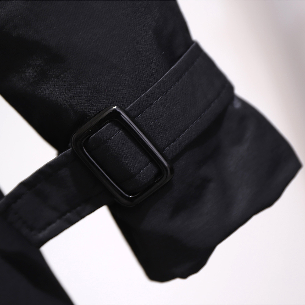Efterår vinter plus size frakke til kvinder store afslappede løs støv lange frakker trench med bælte rød sort 3xl 4xl 5xl 6xl 7xl