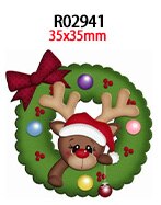 30pcs/lot Christmas Printed Resin Flatback DIY Decoration Crafts Accessories R0292 R0293 R0294: R02941