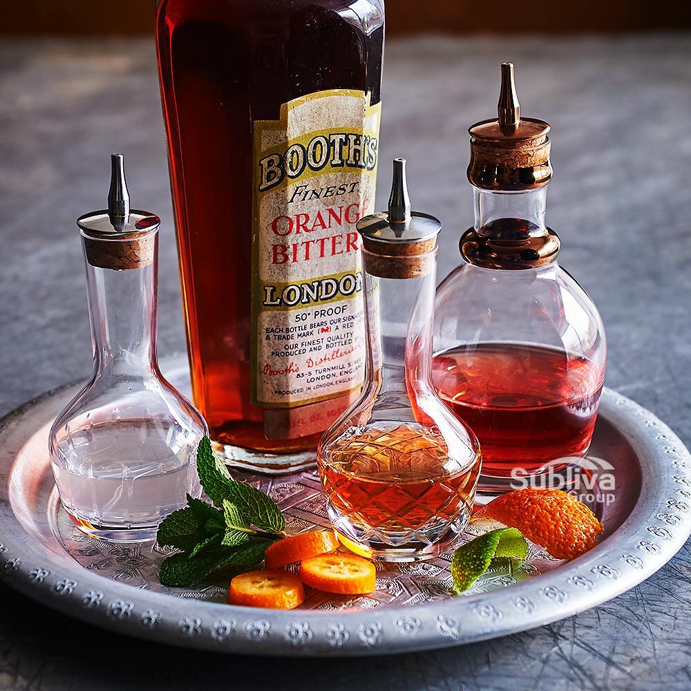 Botella amarga clásica con corte de diamante de 90ml, vertedor de licor de vidrio, herramienta de Bar, Kit de camarero, accesorios de cóctel para Bar