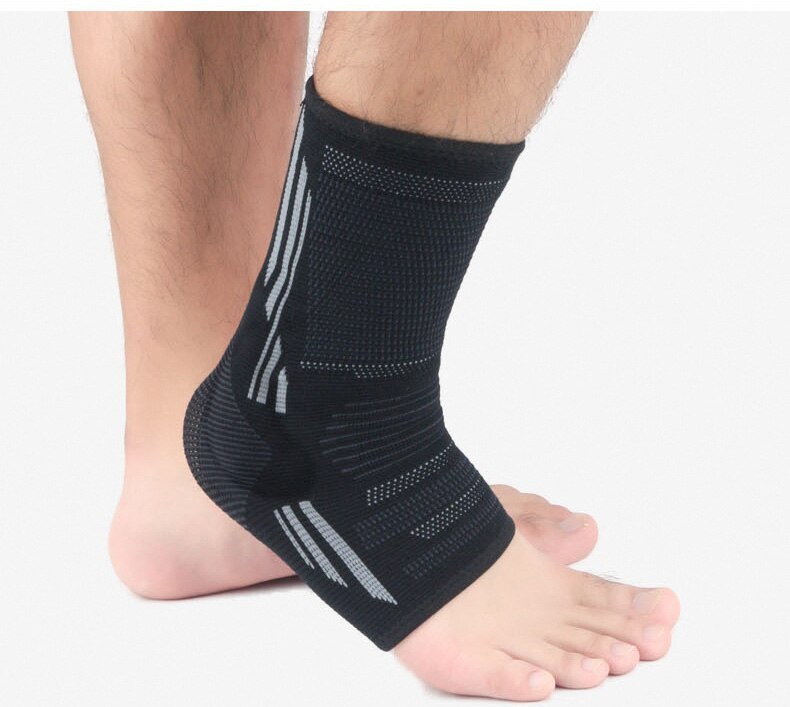 1 Stck Silikon gepolstert Knöchel Ärmeln Unterstützt FußBall fußBall Lauf Gestrickte Kompression Knöchel Fuß Anti Verstauchung Kieselsäure Gel Pad: grau / Pro Größe 44-47