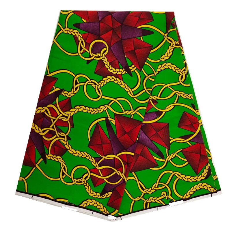 100% Cotton African Wax Print Fabric for Dresses African Fabric African Fabric Rose Red Geometric Style N20801-18
