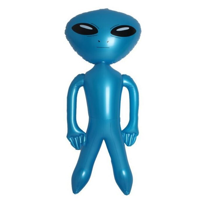 90cm / 170cm PVC Alien Aufblasbare Grüne Puppe Erwachsene Kind Spielzeug Halloween Horror Weihnachten Geburtstag Party Requisiten: 90cm blue